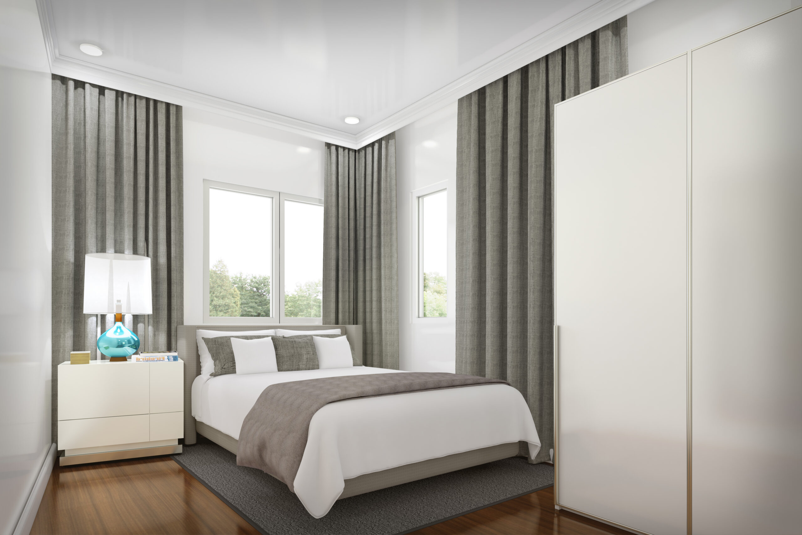 CHEERFUL HOMES_RENDER_201704 - 3BR Dressed Up Unit, Bedroom 1, view2
