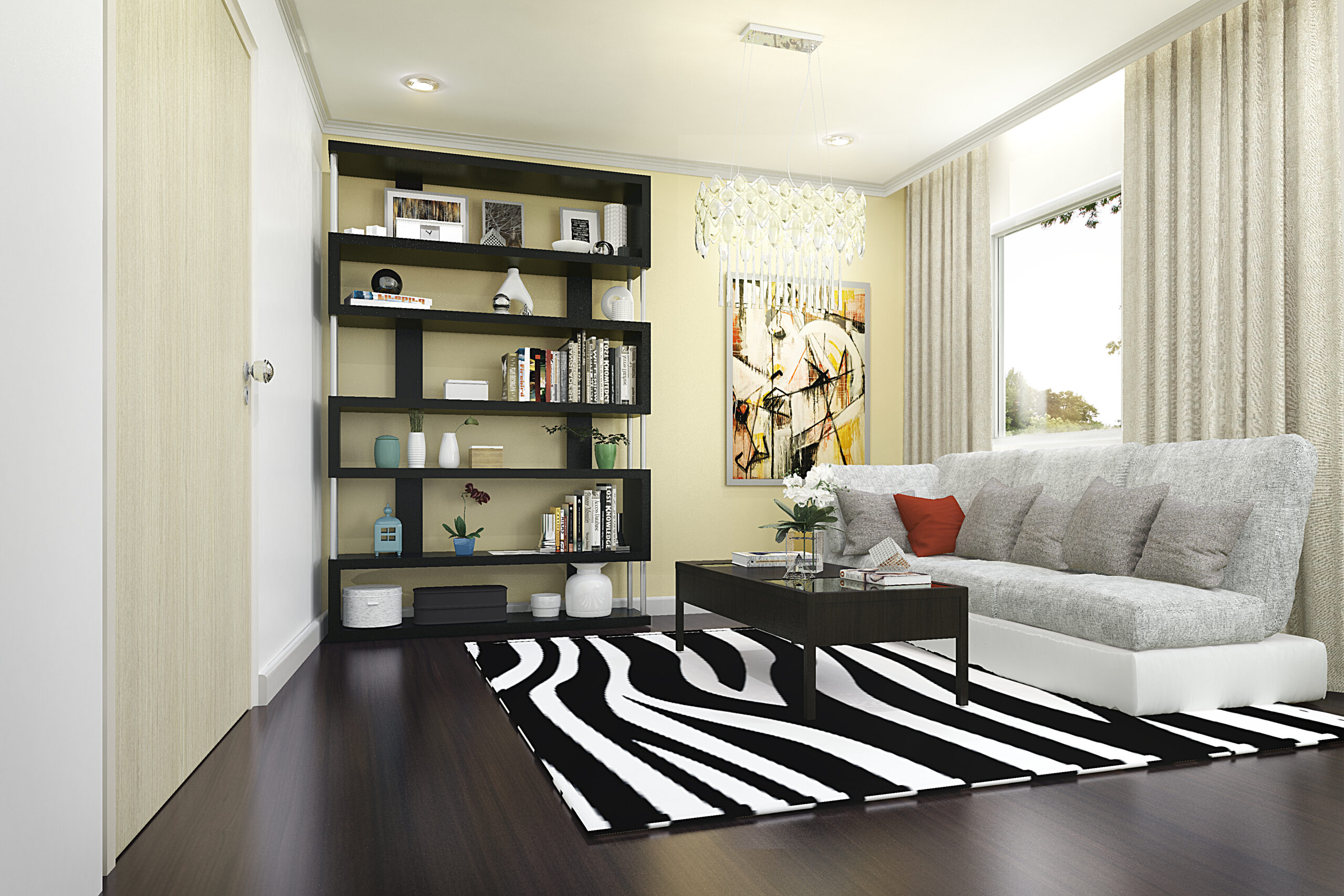 CHEERFUL HOMES_RENDER_201704 - 3BR Dressed Up Unit, Living Area