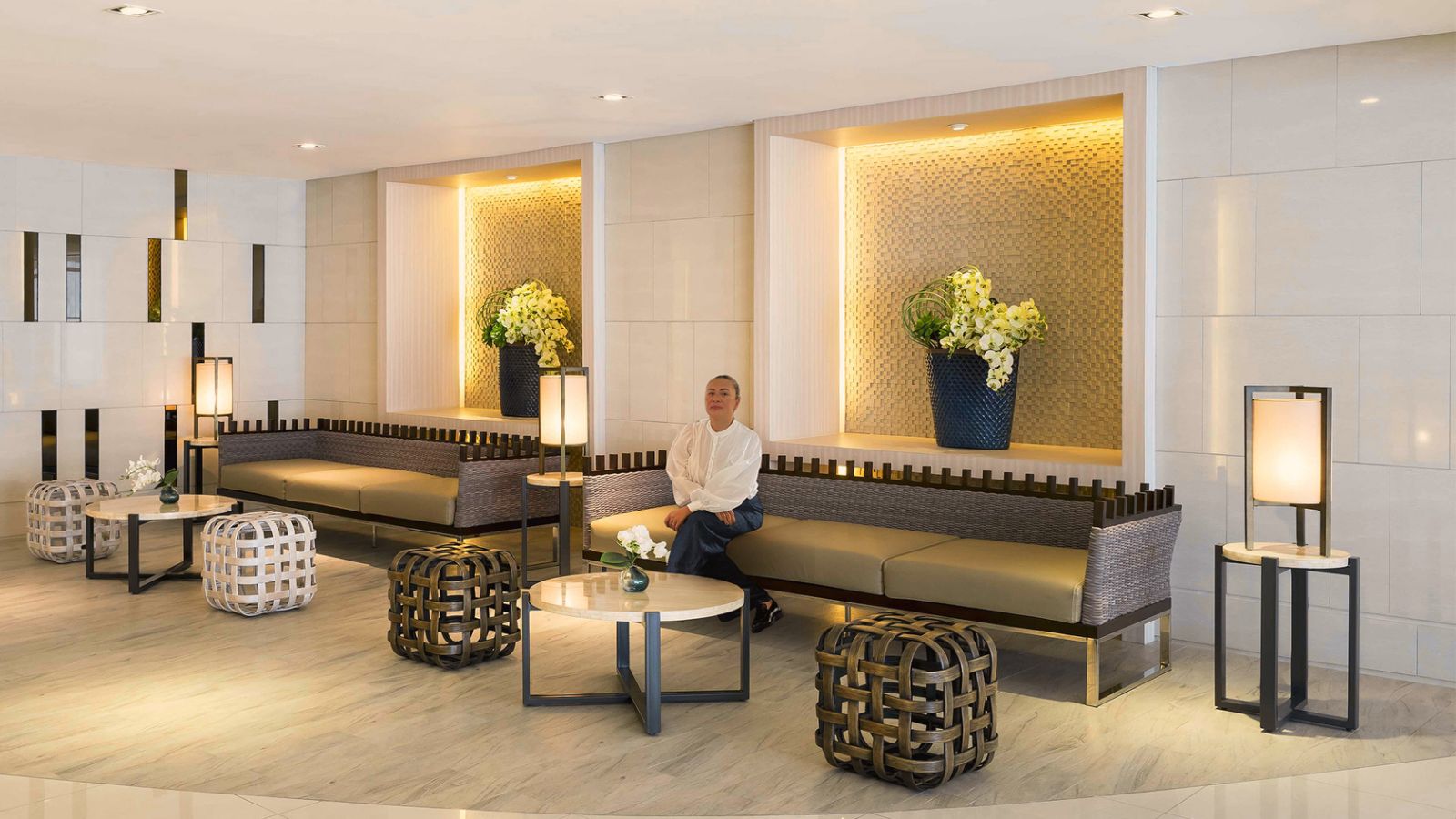 Hiyas Hosalla Nohra at the lobby of Grace Residences.