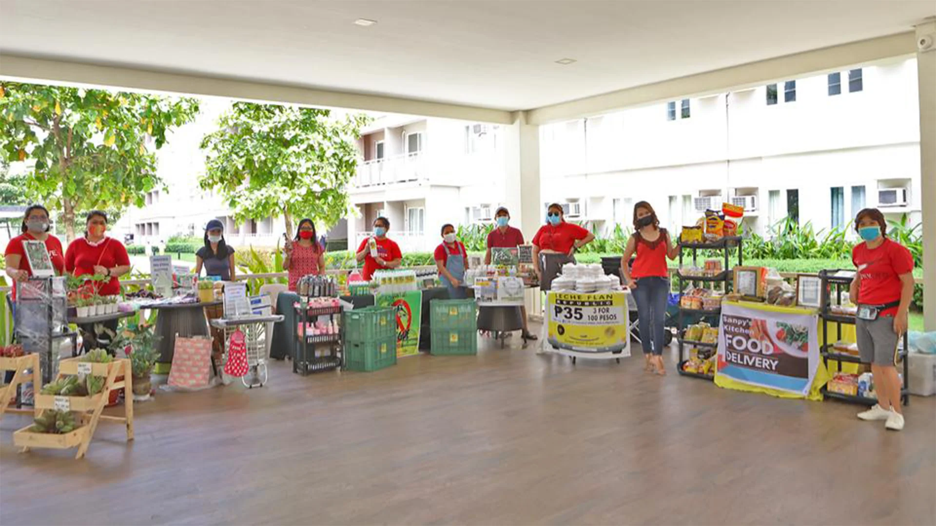 The Trees Residences weekend market in its early days, when sellers started with simple tables as stalls.