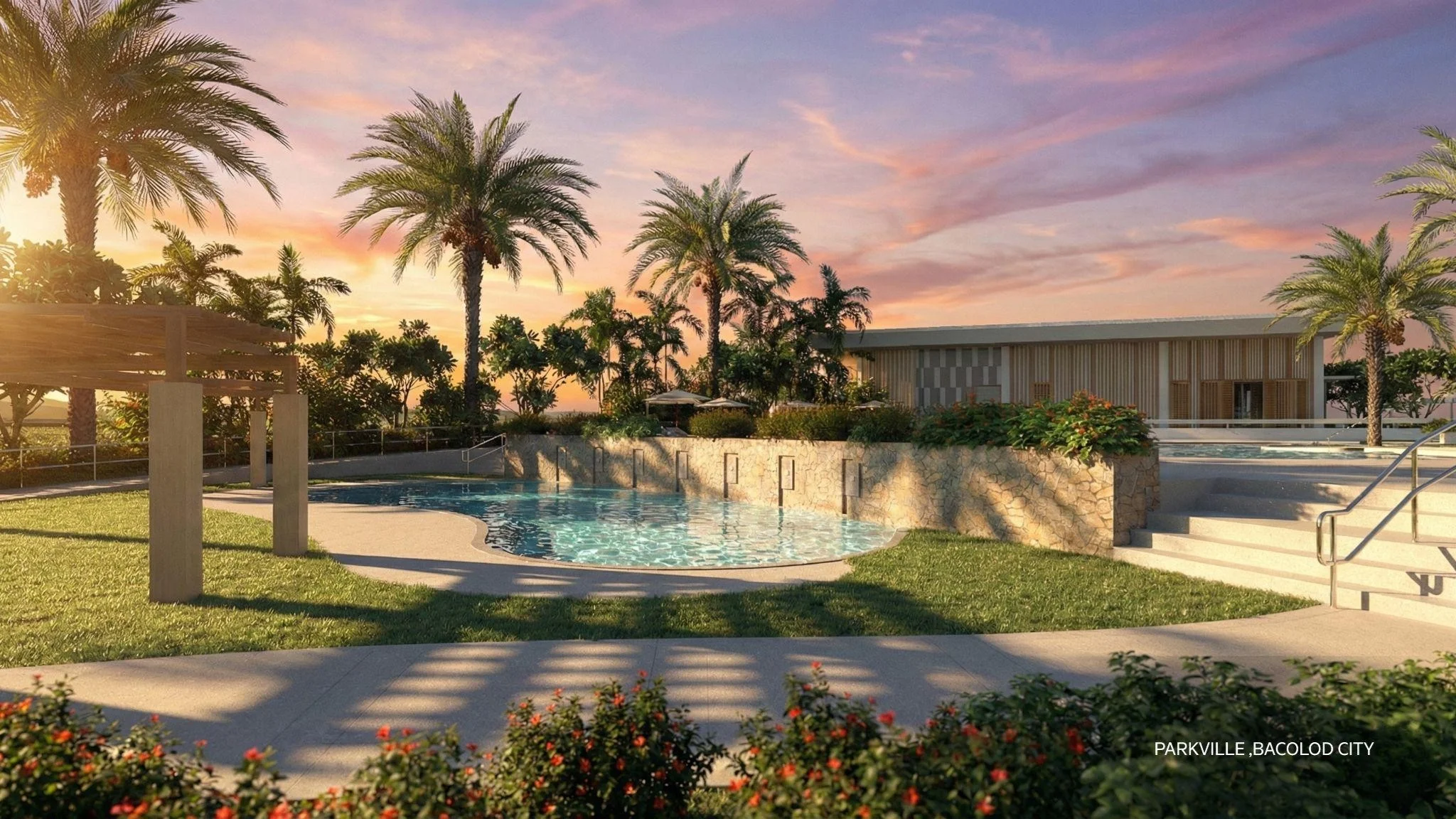Parkville’s amenity pool and clubhouse provide residents with a refreshing retreat and a welcoming space for gatherings, designed to elevate everyday living within the community.