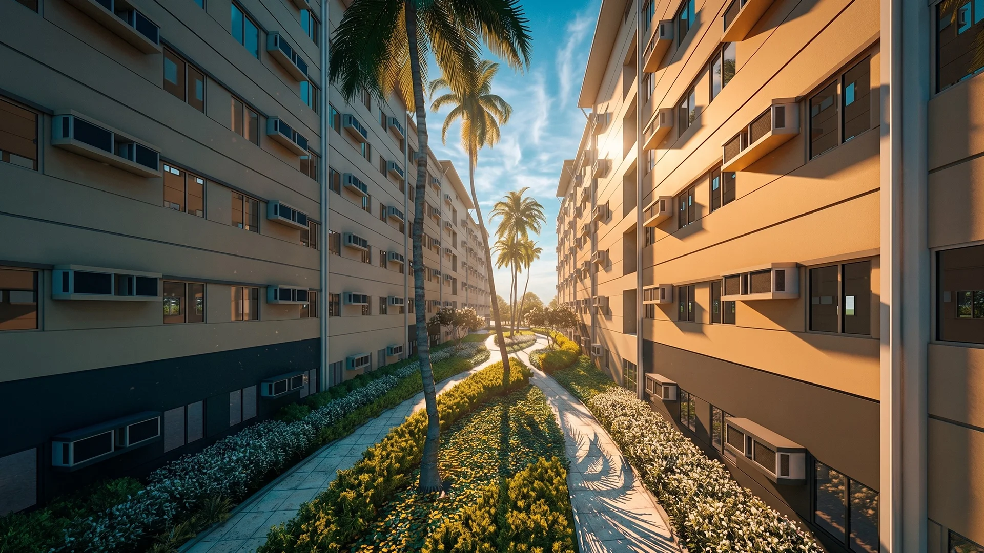 The Linear Park at Hill Residences provides landscaped open spaces and walkways designed for daily movement, relaxation, and community living.