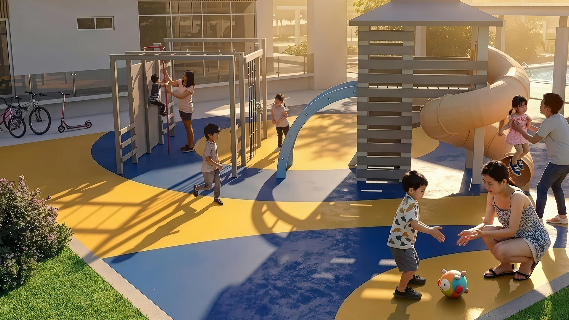 Enjoy everyday moments with family-friendly amenities like the swimming pool and playground at SMDC Symphony Homes.