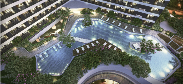 aerial view of SMDC Air Residences pool area