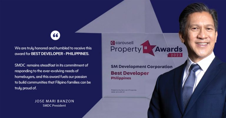 SMDC wins back-to-back Best Developer in the Philippines at the recent Carousell Property Awards